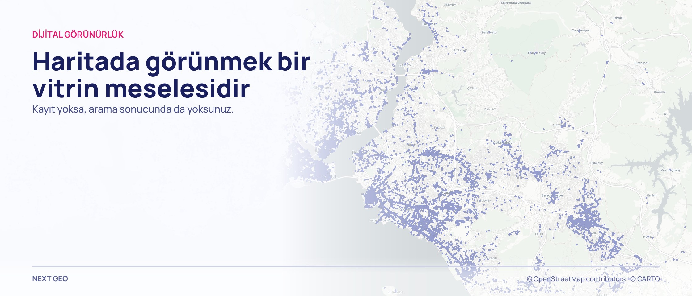 Açık gri İstanbul haritası, üzerinde yoğun bir lacivert nokta dokusu.