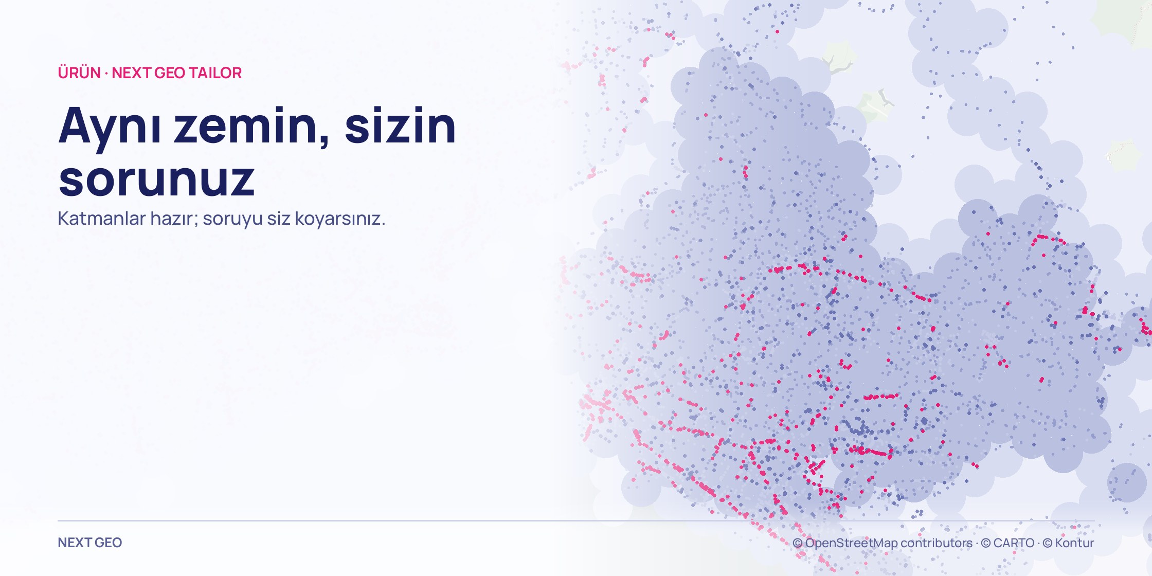 Açık gri İstanbul haritası; nüfus dokusunun üzerinde farklı renklerde dört nokta katmanı üst üste.